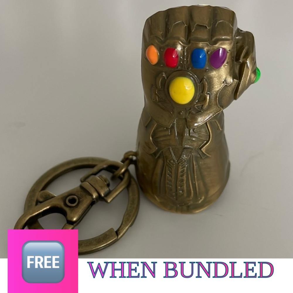 🆓 Free When Bundled - Marvel Endgame Thanos Gauntlet Glove Keychain